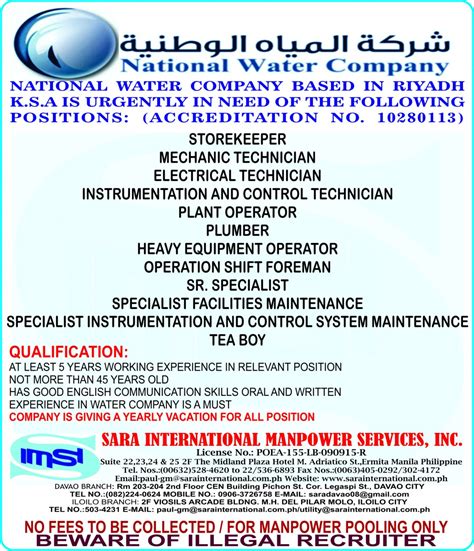 Sara International Manpower Services Inc. .